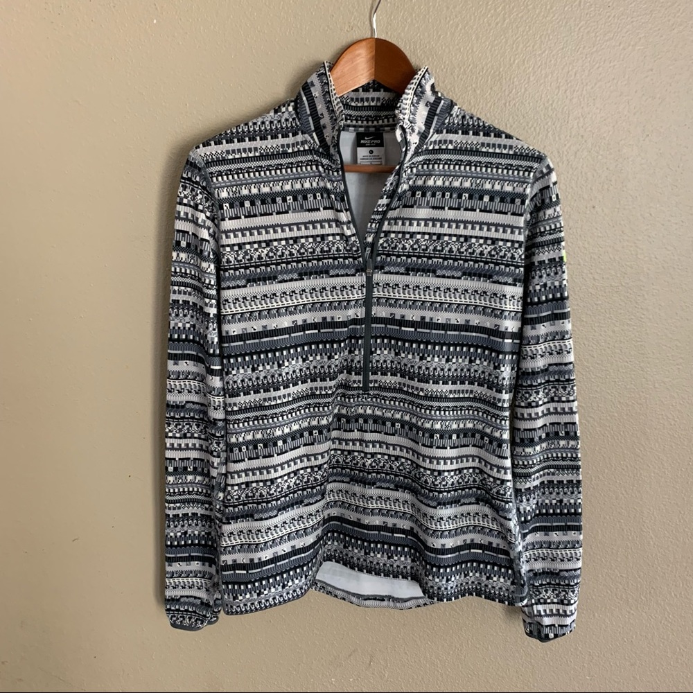 Nike Pro Dri-Fit Geometric Pattern Half-zip Pullover